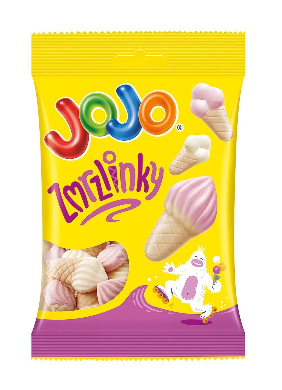 Jojo Zmrzlinky pěnové želé bonbóny s ovocnými příchutěmi
