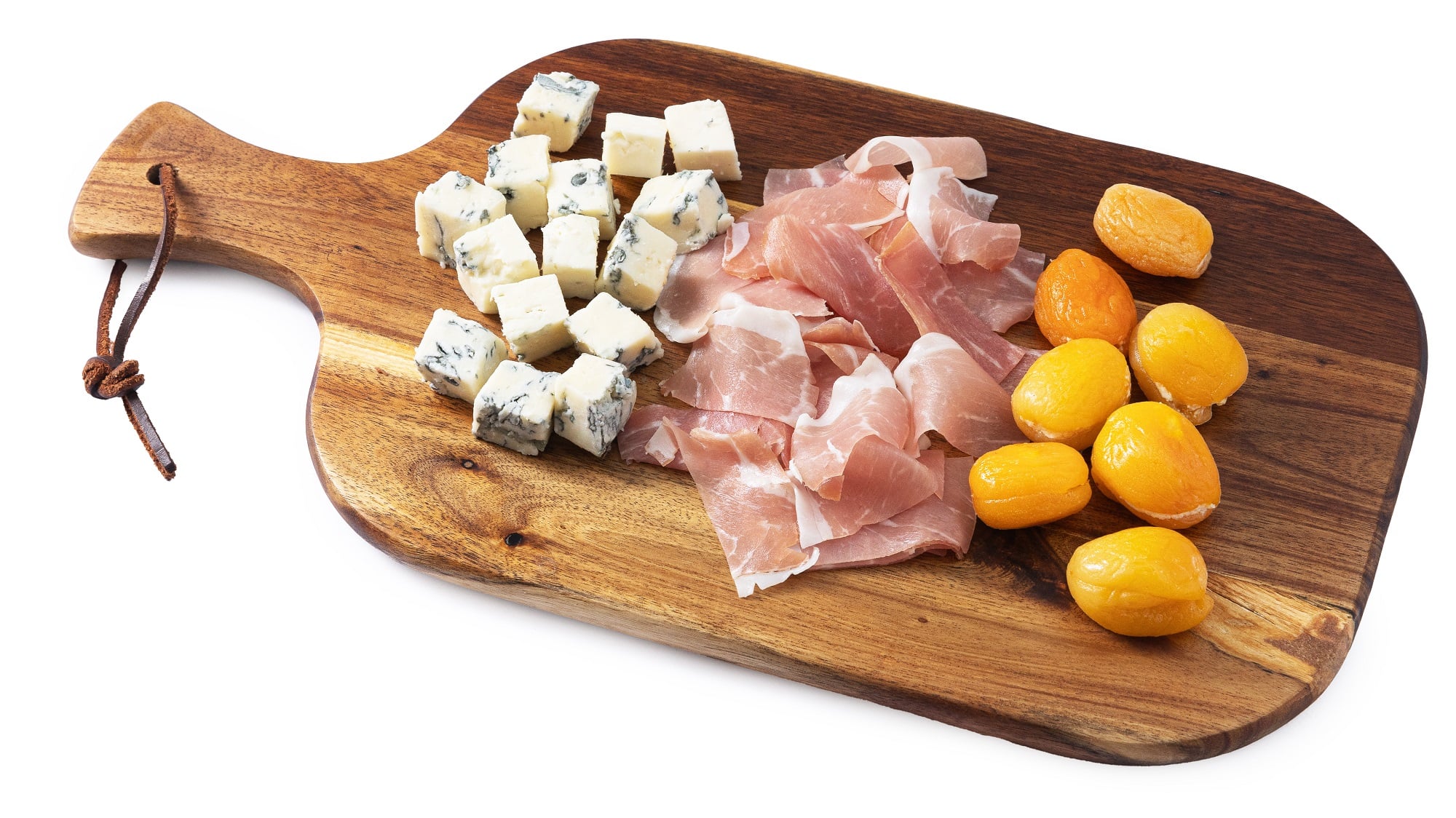 Tapas mix prosciutto crudo, gorgonzola, plněné meruňky