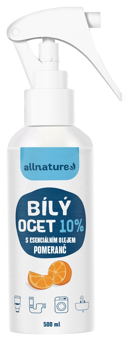 Allnature Bílý ocet 10 % s vůní pomeranče