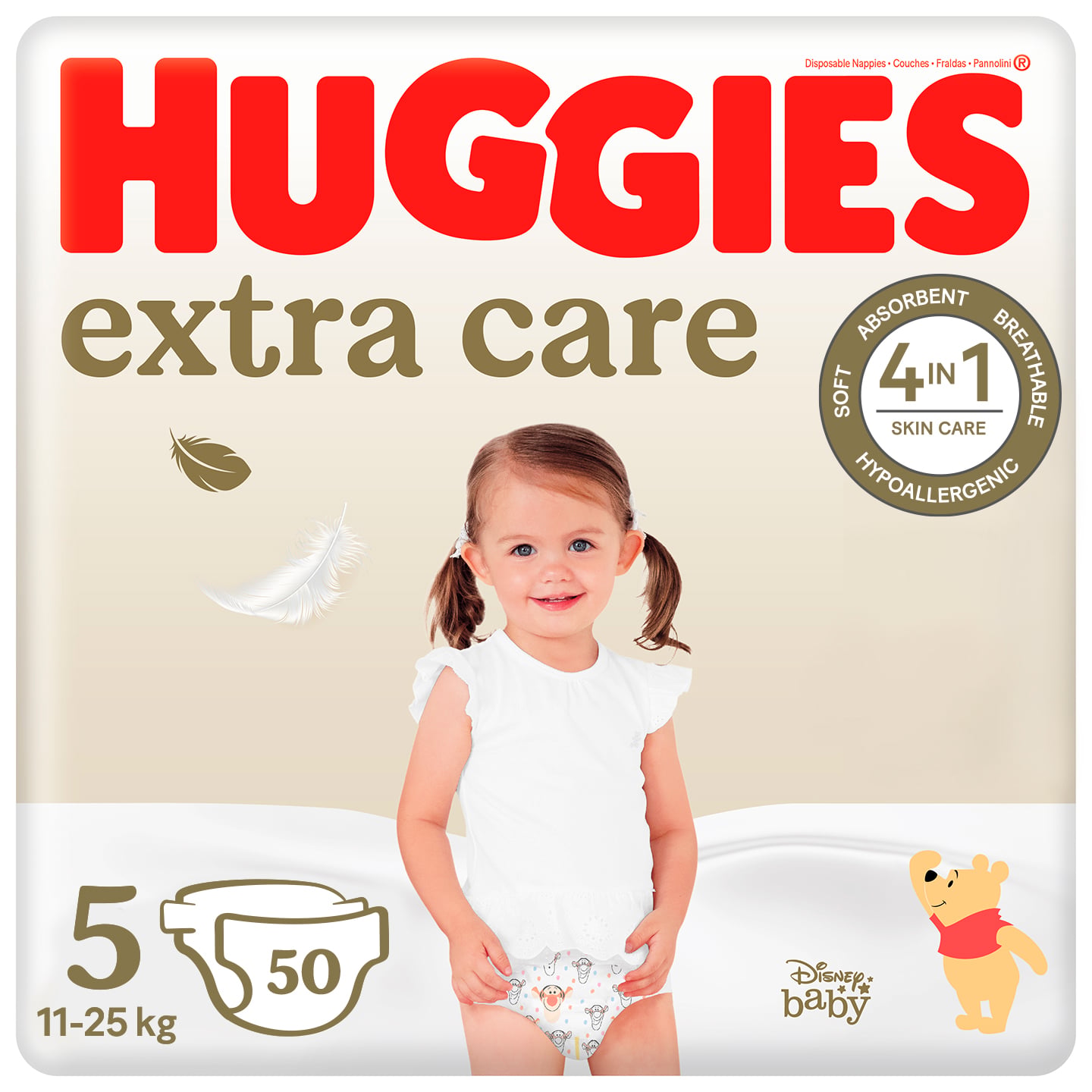 Huggies® Extra Care jednorázové plenky 5 (11–25 kg)