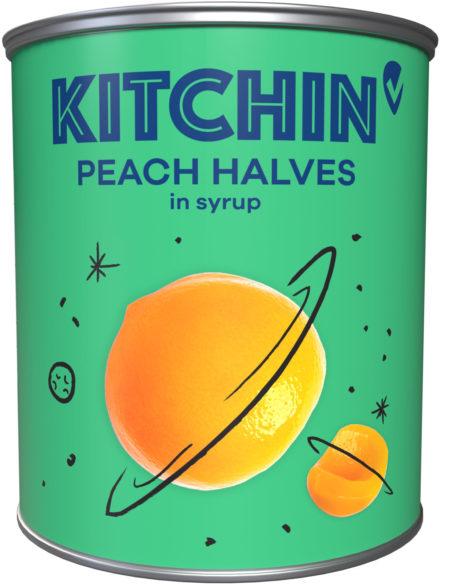 Kitchin Broskve v mírně sladkém nálevu, loupané, půlené