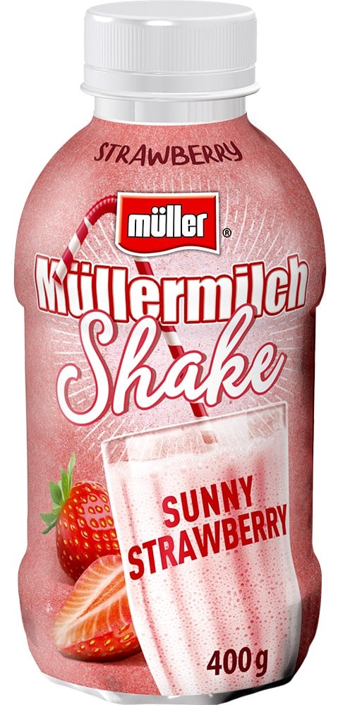 Müllermilch Shake s jahodovou příchutí
