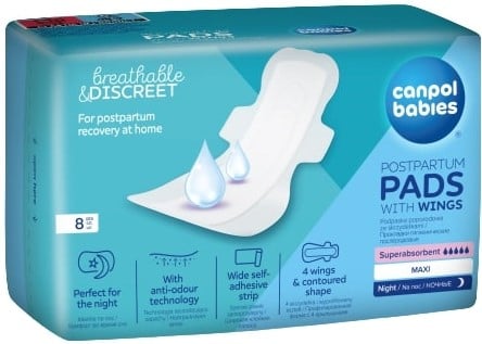 Canpol babies Noční poporodní vložky s křidélky