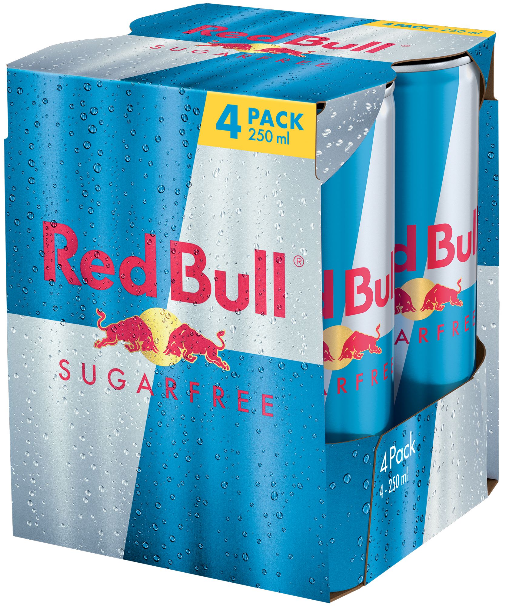 Red Bull Energy Drink Sugar Free Pack 4×250 ml plech