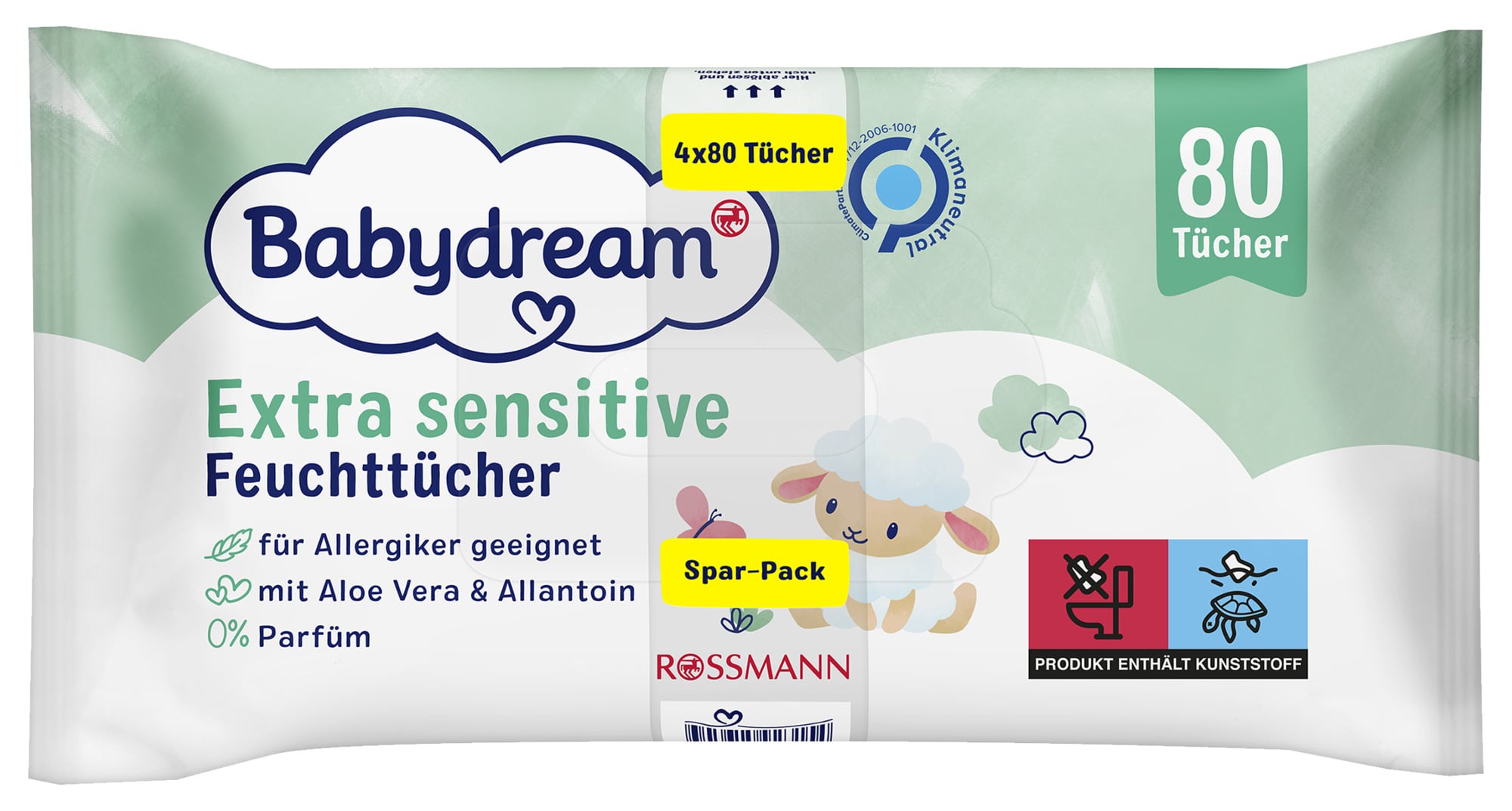 Babydream Vlhčené ubrousky extra sensitive multipack