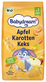 Babydream BIO Sušenky s jablkem a mrkví
