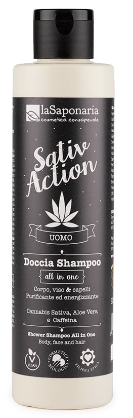 laSaponaria BIO Pánský sprchový gel a šampon s konopím 2v1