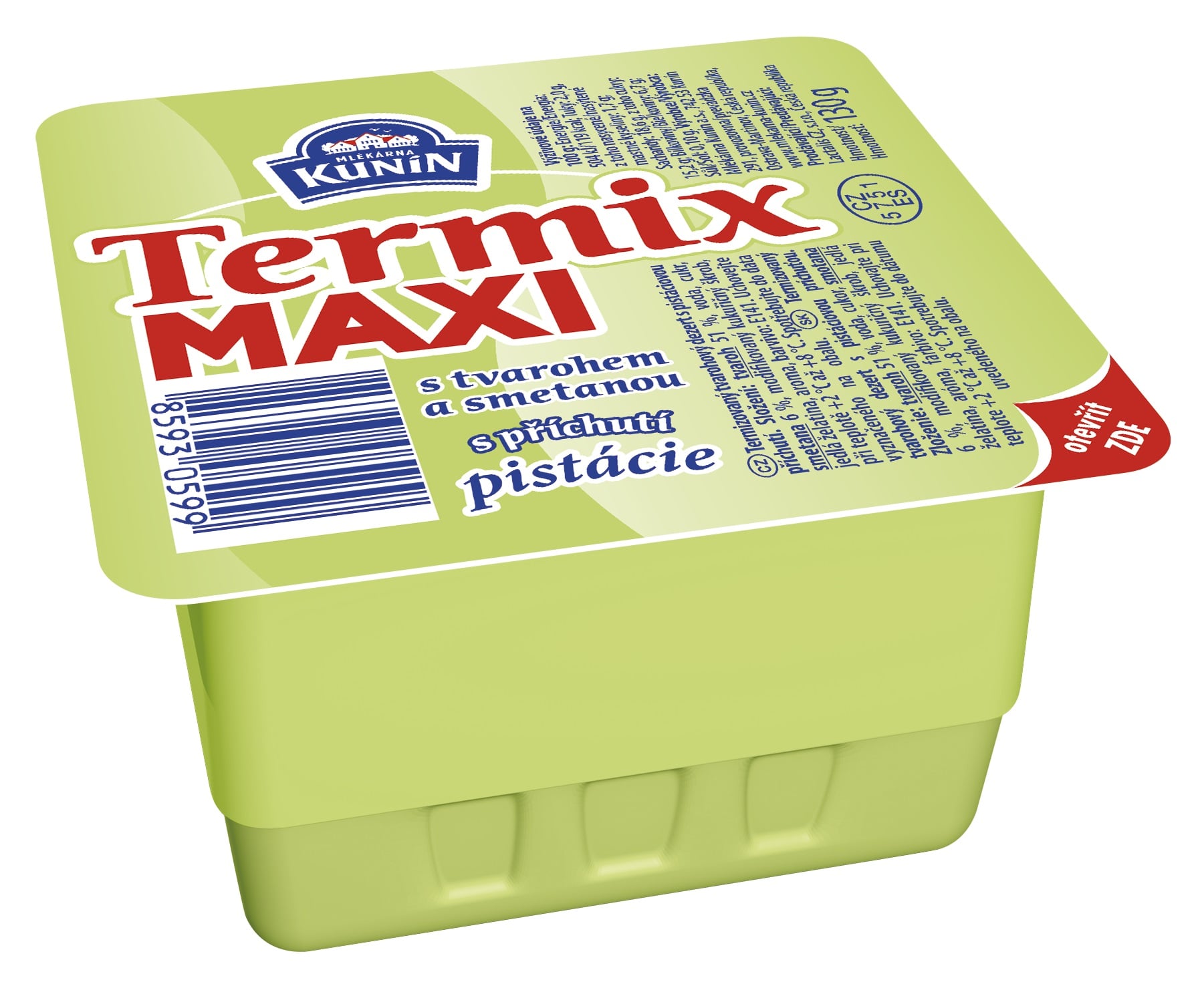 Mlékárna Kunín Termix maxi s příchutí pistácie