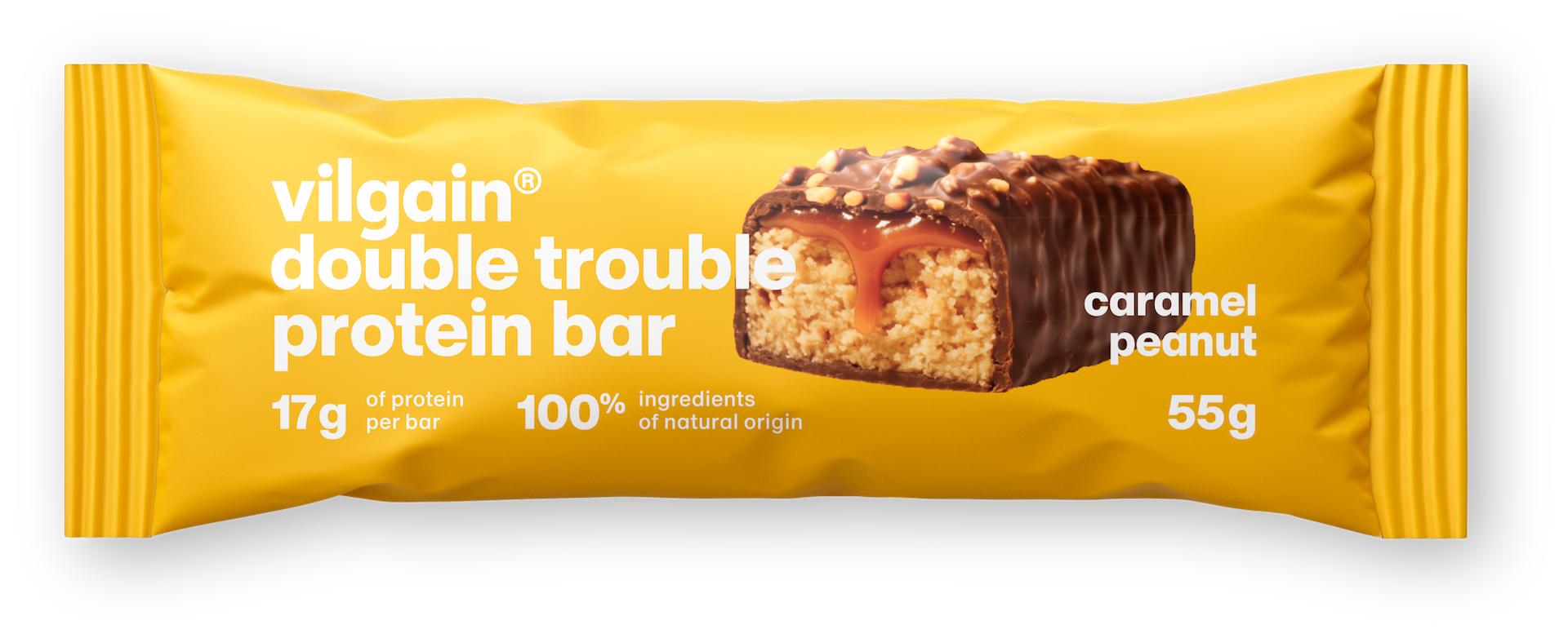 Vilgain Double Trouble Protein Bar Arašídy se slaným karamelem
