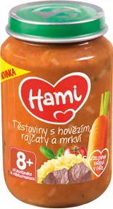 Hami Příkrm těstoviny s hovězím, rajčaty a mrkví