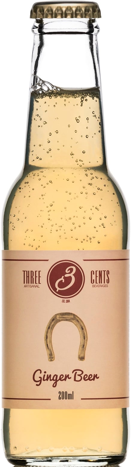 Three Cents Ginger Beer sklo