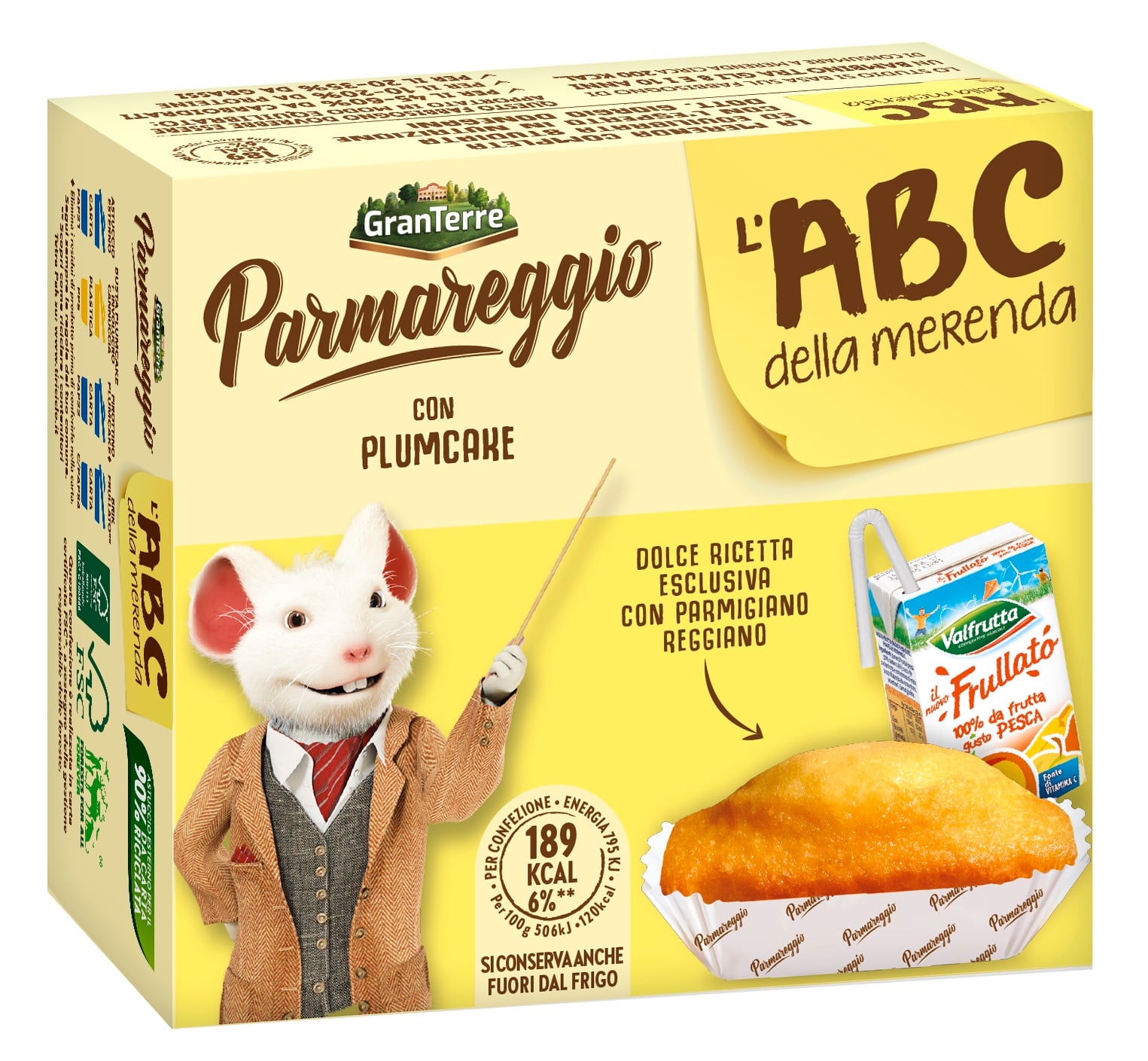 Parmareggio L'ABC snack plumcake a ovocná šťáva