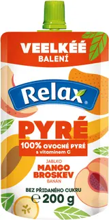Relax Pyré 100% jablko, banán, mango a broskev