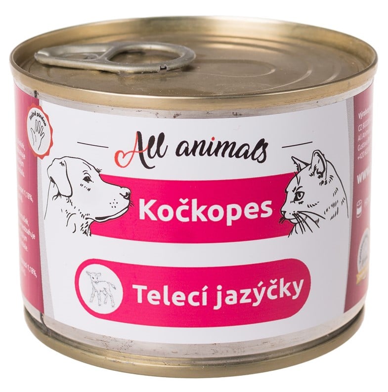 All Animals Kočkopes telecí jazýčky konzerva