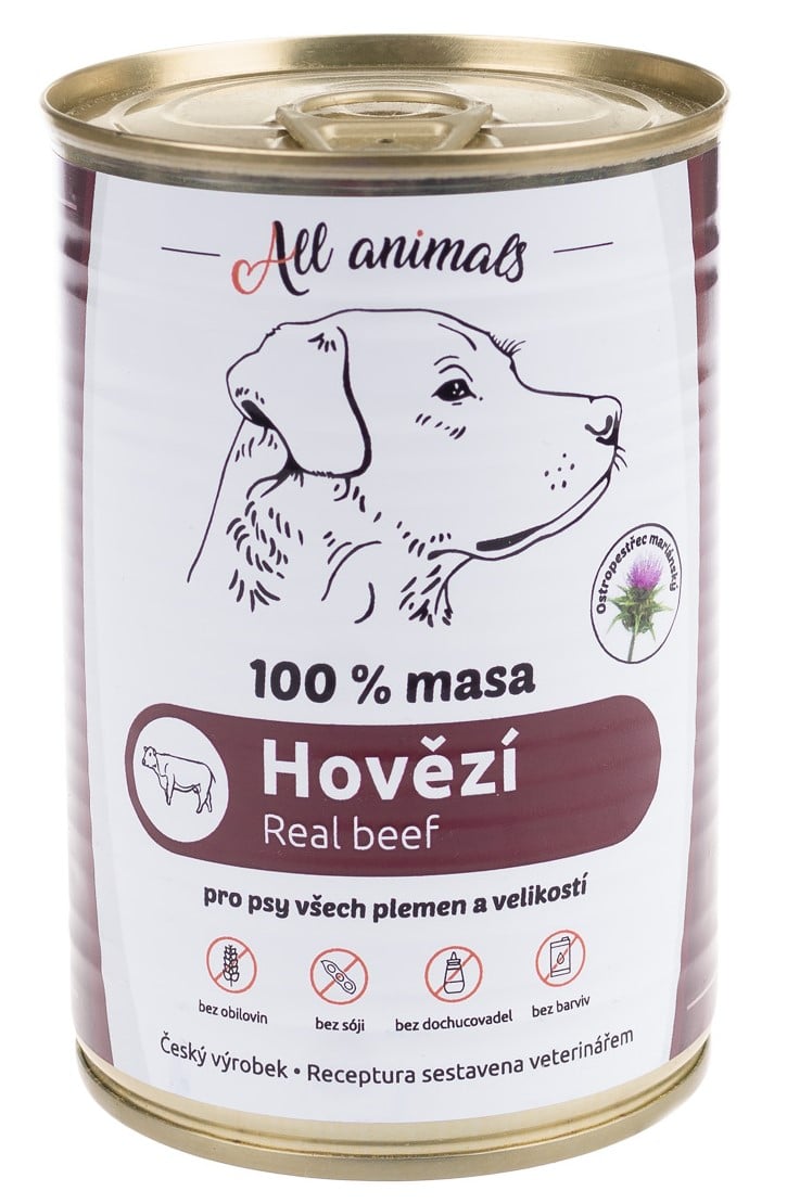 All Animals Hovězí mleté konzerva pro psy