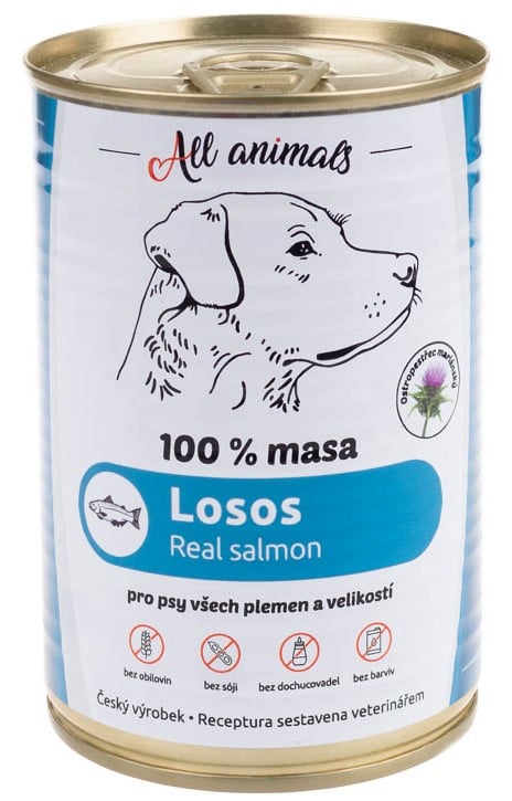 All Animals Losos mletý konzerva pro psy