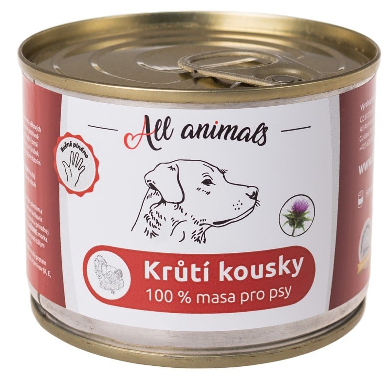 All Animals Krůtí kousky konzerva pro psy