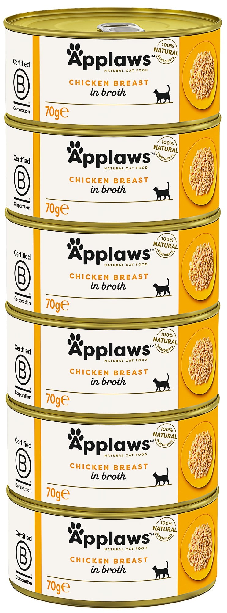 Applaws Cat konzerva kuřecí prsa pro kočky (6×70 g)
