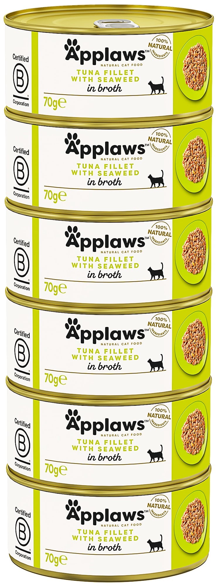 Applaws Cat konzerva tuňák a mořské řasy pro kočky (6×70 g)