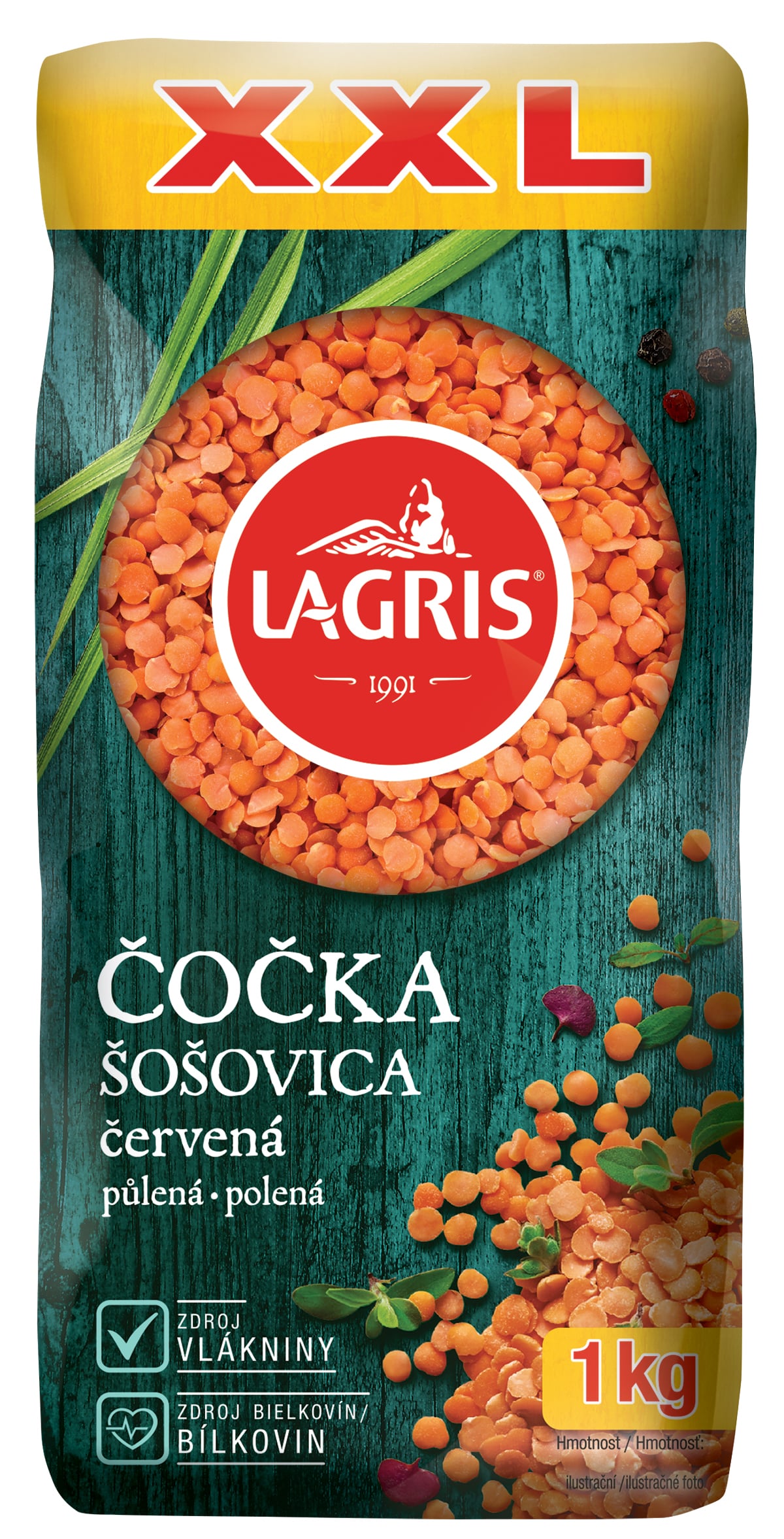 Lagris Čočka červená půlená