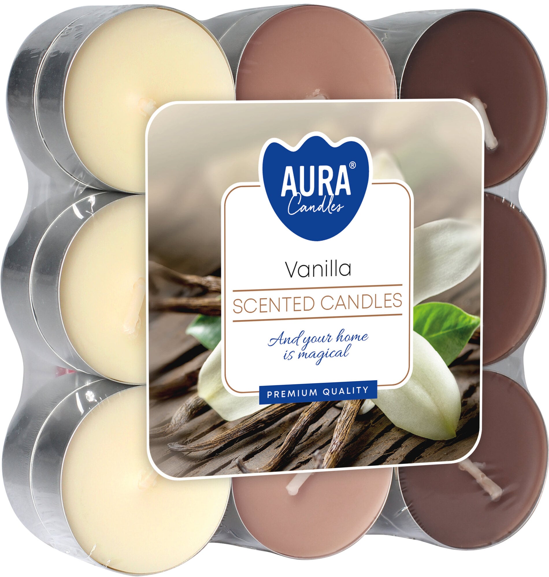 Aura Candles Vanilka čajové vonné svíčky