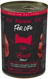 Fitmin For Life konzerva pro dospělé kočky hovězí