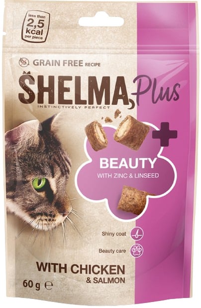 Shelma Beauty bezobilné polštářky pro kočku kuře a losos