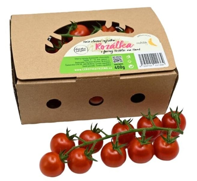 Rohlík.cz Rajčata cherry na větvičce Rozálka, balení