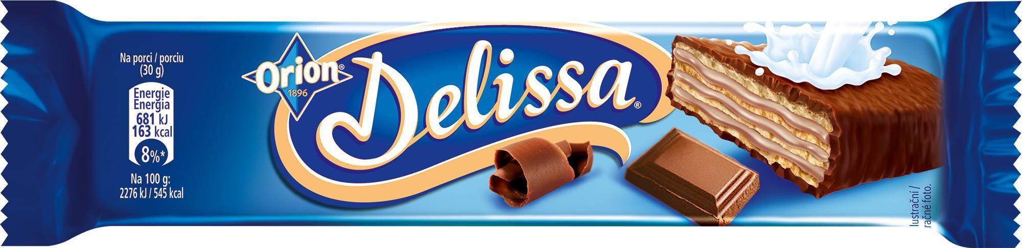 Delissa Oplatka s kakaovou náplní máčená v mléčné čokoládě