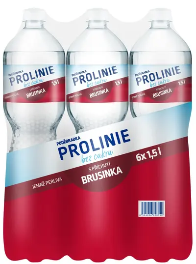 Poděbradka Prolinie brusinka 6×1,5 l
