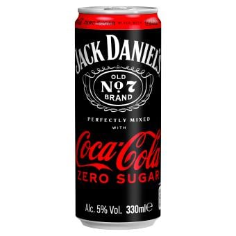 Jack Daniel's Tennessee Whiskey & Coca-Cola Zero alkoholický míchaný nápoj plech 5% obj.