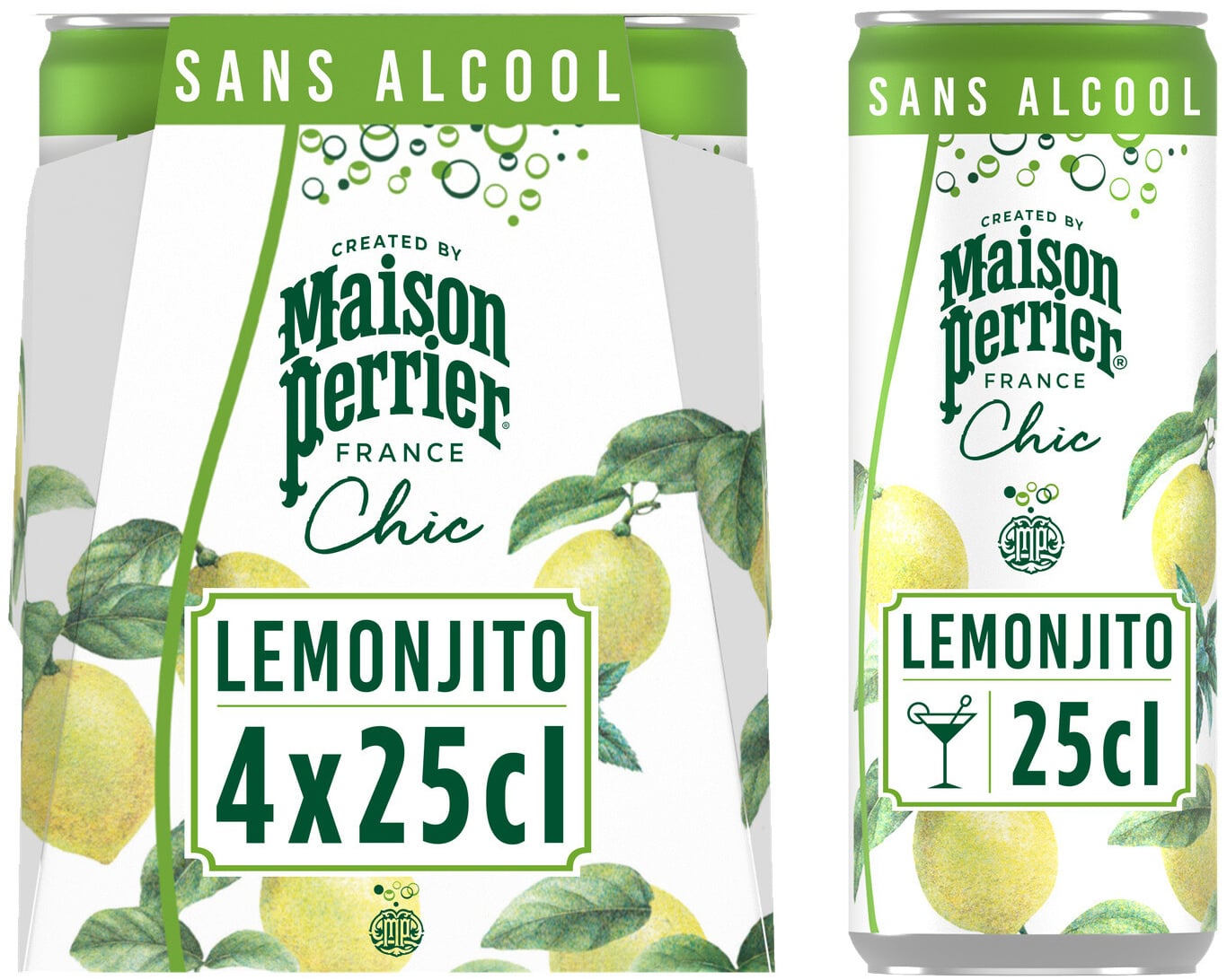 Perrier Chic Lemonjito plech 4×0,25 l