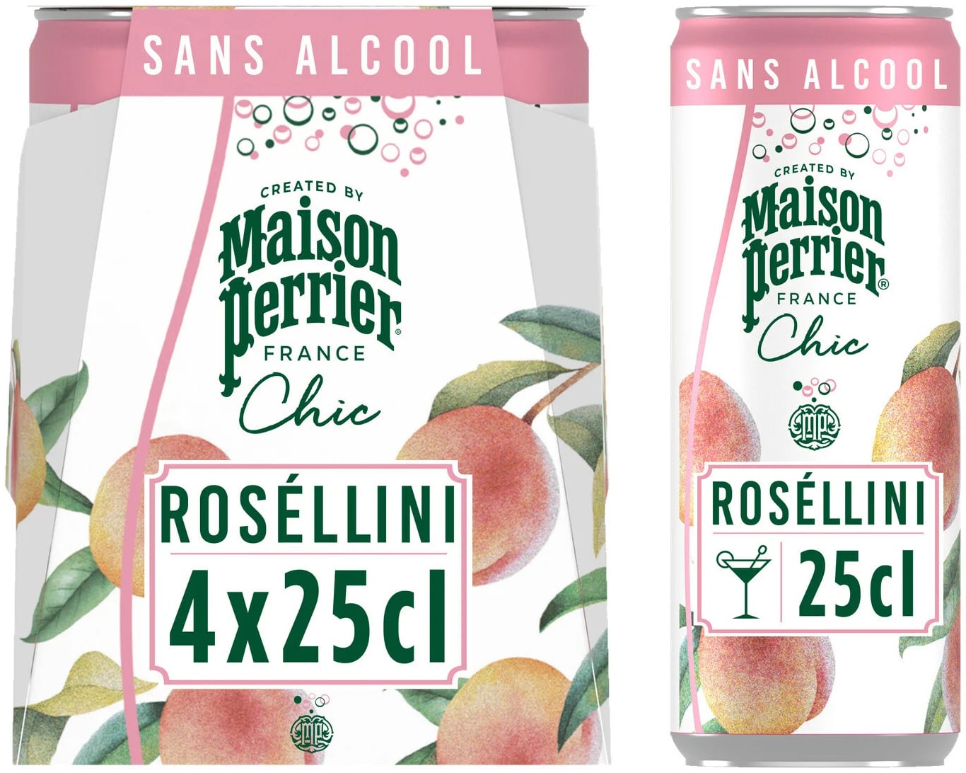 Perrier Chic Roséllini plech 4×0,25 l
