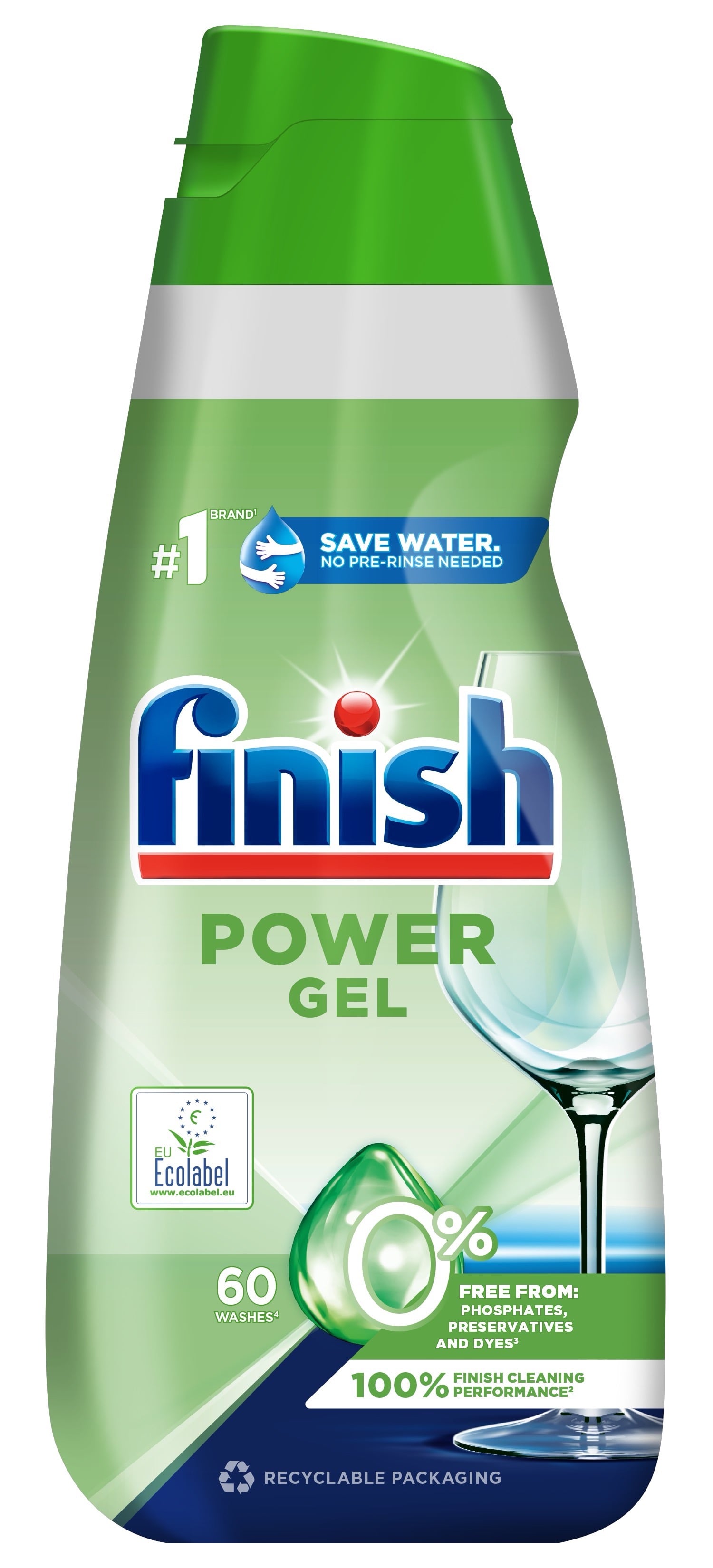 Finish Power 0 % gel do myčky nádobí (0,9 l)