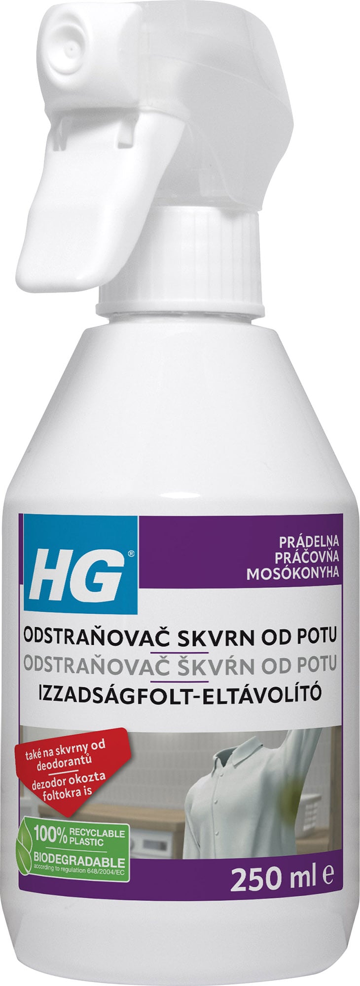 HG Odstraňovač skvrn od potu