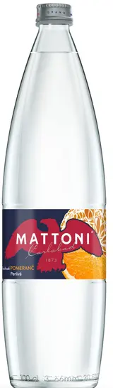 Mattoni Minerální voda perlivá pomeranč sklo