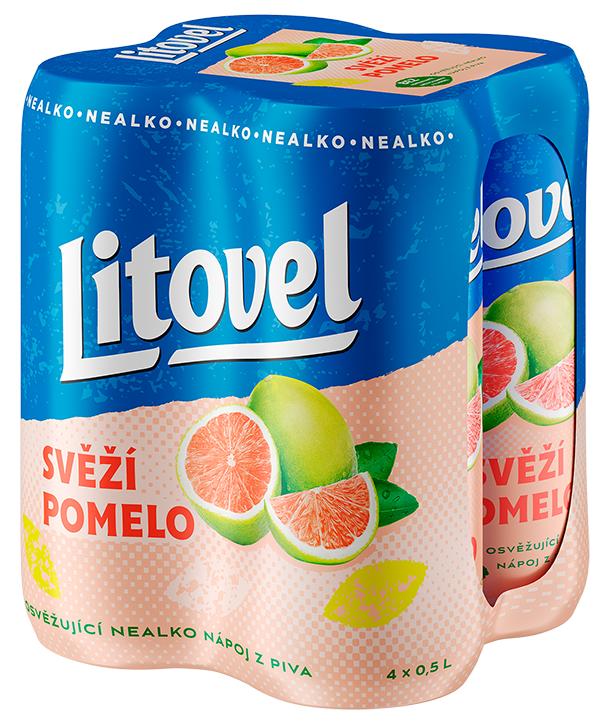 Litovel Svěží pomelo nealko plech (4×0,5 l)