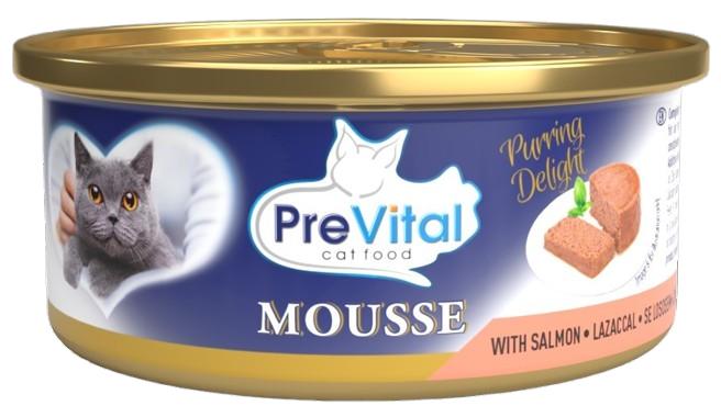 PreVital Mousse jemná paštika s lososem pro kočky