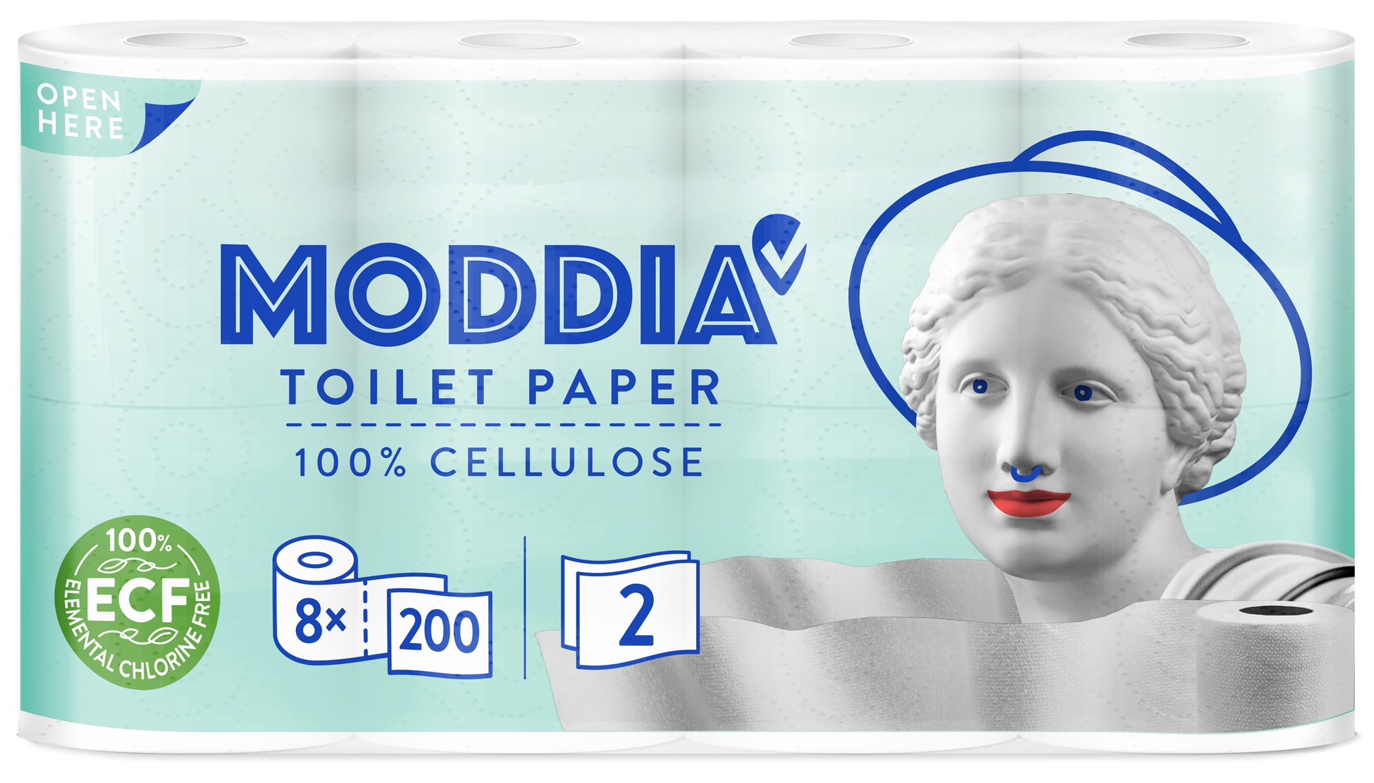 Moddia Toaletní papír 2vrstvý, 8 ks