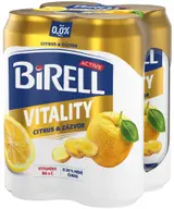 Birell 0.0 Vitality Citrus & Zázvor nealkoholické pivo s méně cukru 4×0,5 l plech