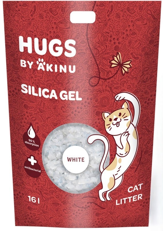 Hugs By Akinu Silika gel bílý stelivo pro kočky