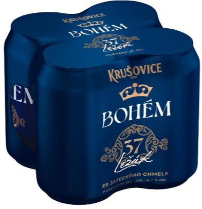 Krušovice Bohém plech 4×0,33 l