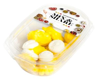 Mix&Share Žluté mini patizony plněné sýrem v řepkovém oleji