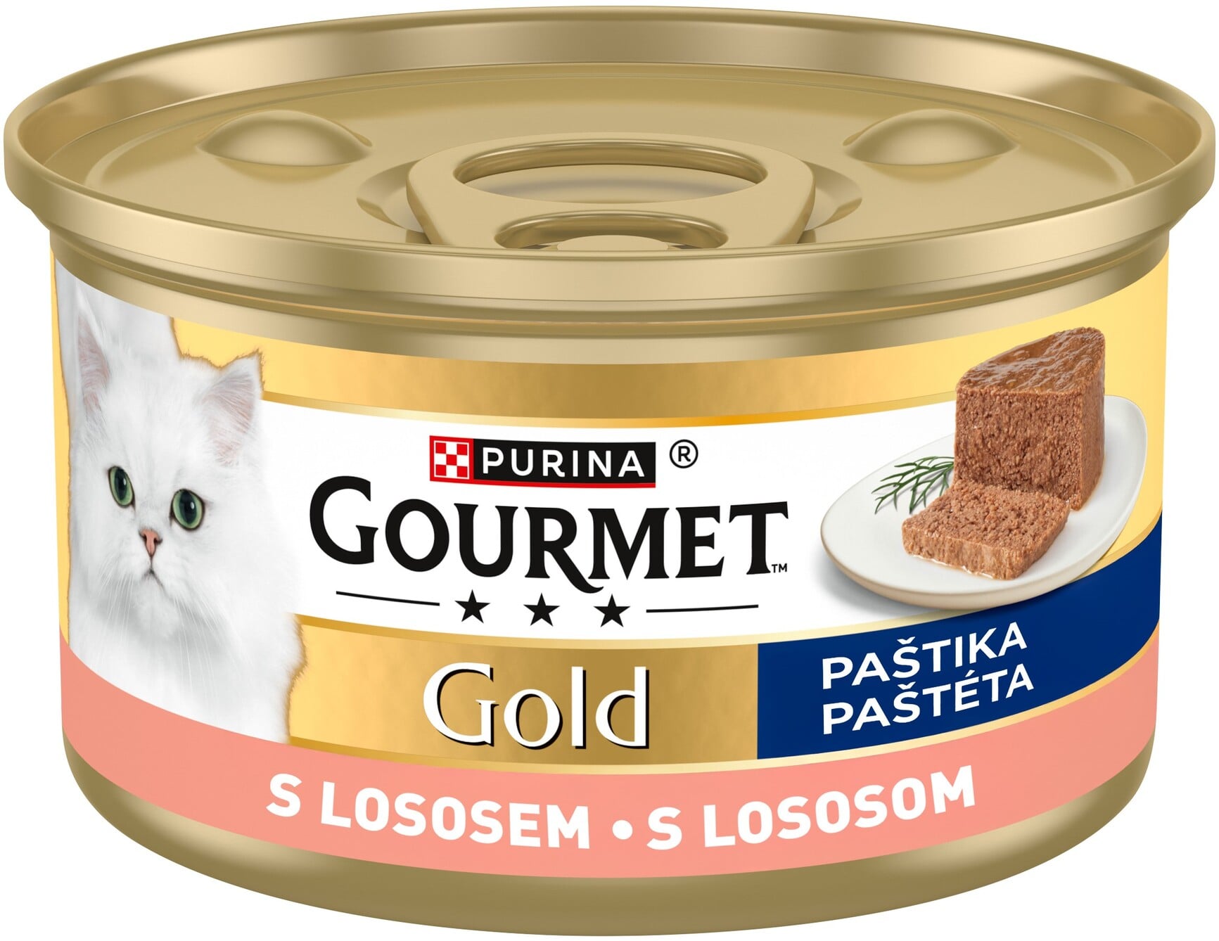 Gourmet Gold konzerva pro kočky losos paštika