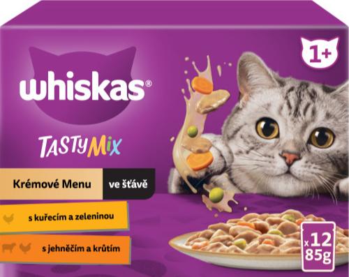 Whiskas Creamy Creations kapsička pro kočky ve šťávě (12×85 g)