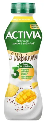 Activia Probiotický jogurtový nápoj mango a len