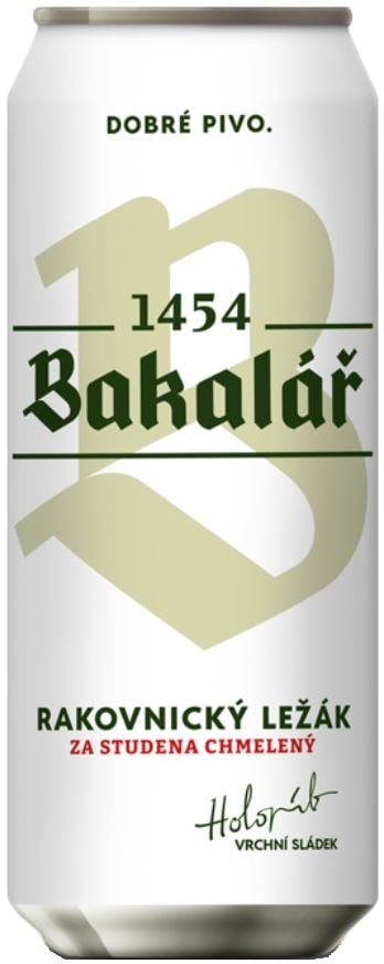 Bakalář Ležák za studena chmelený plech