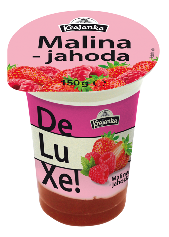 Krajanka DeLuXe smetanový jogurt malina a jahoda