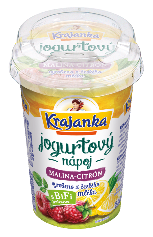 Krajanka Jogurtový nápoj malina a citron
