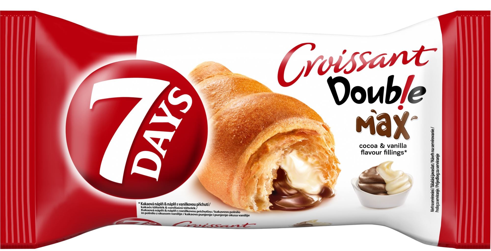 7Days Croissant Double s kakaem a vanilkovou příchutí
